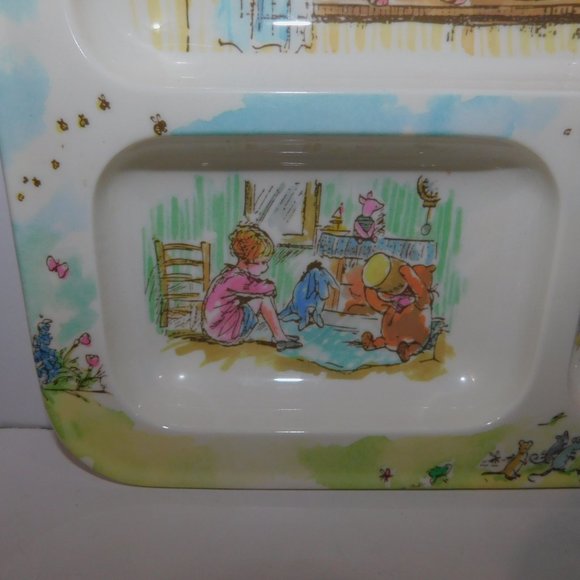 Classic Winnie the Pooh House Child Toddler Divided Plate Kibouki - Picture 3 of 8